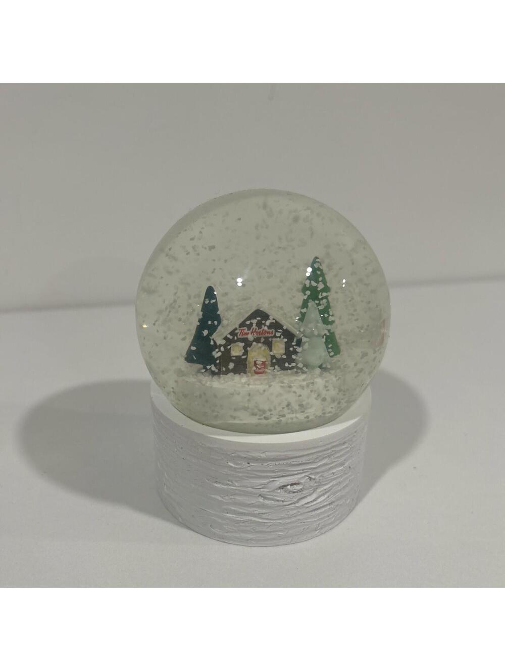 Tim Hortons 2022 Christmas Snow Globe Collectible Coffee Holiday Ornament